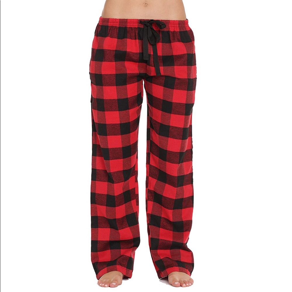Flannel pants with tag